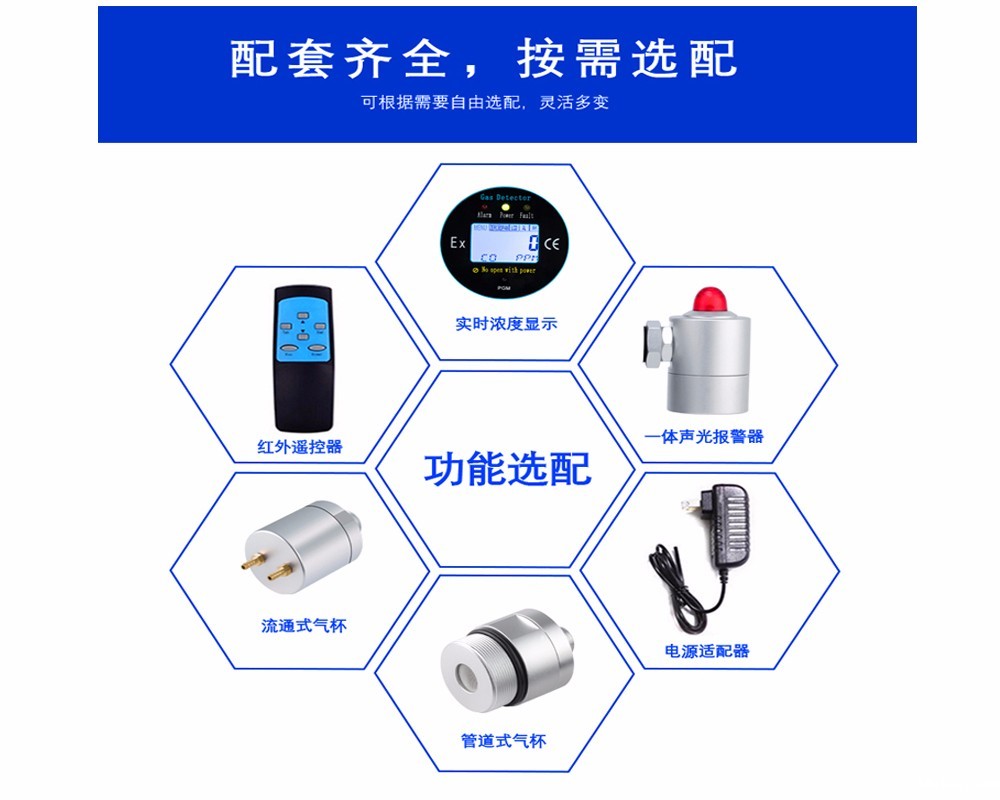 固定式二乙醚探头功能选配图