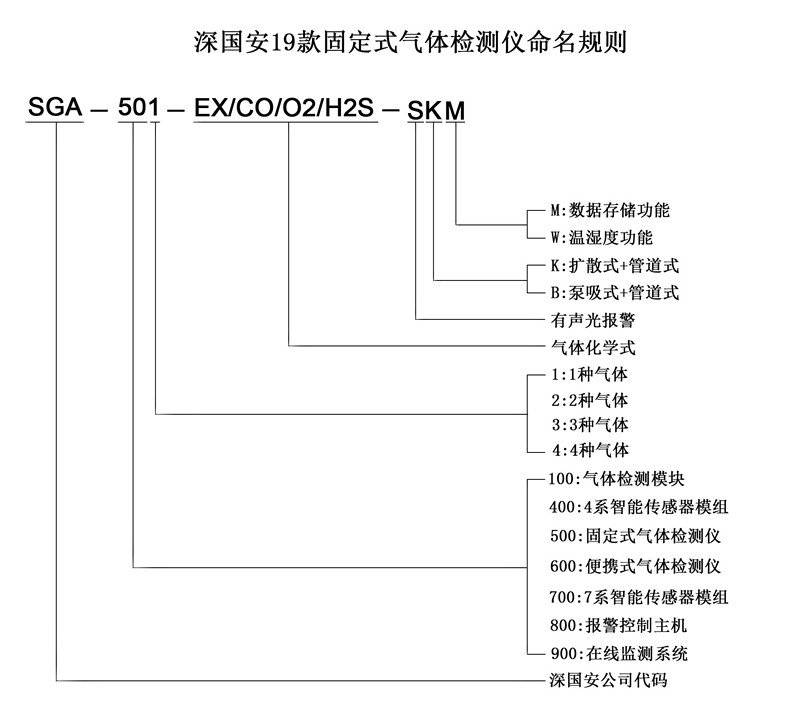 四合一气体检测仪命名规则